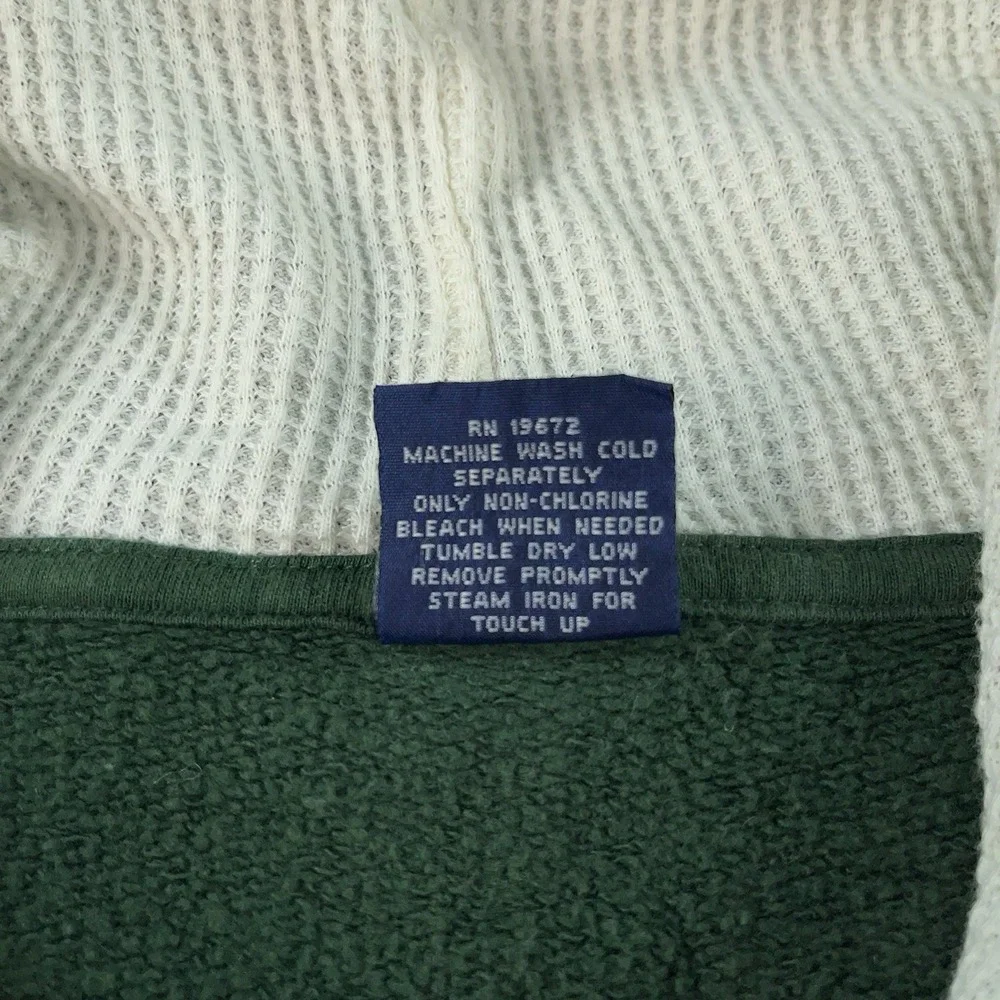 Vintage 90s Polo‎ Ralph Lauren Striped Hoodie Sweatshirt Green Red Mens Size XL